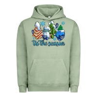 Pigment Oil Green tis the season christmas tree  cake winter and snowman Urban Hoodie - AdoDesignShop