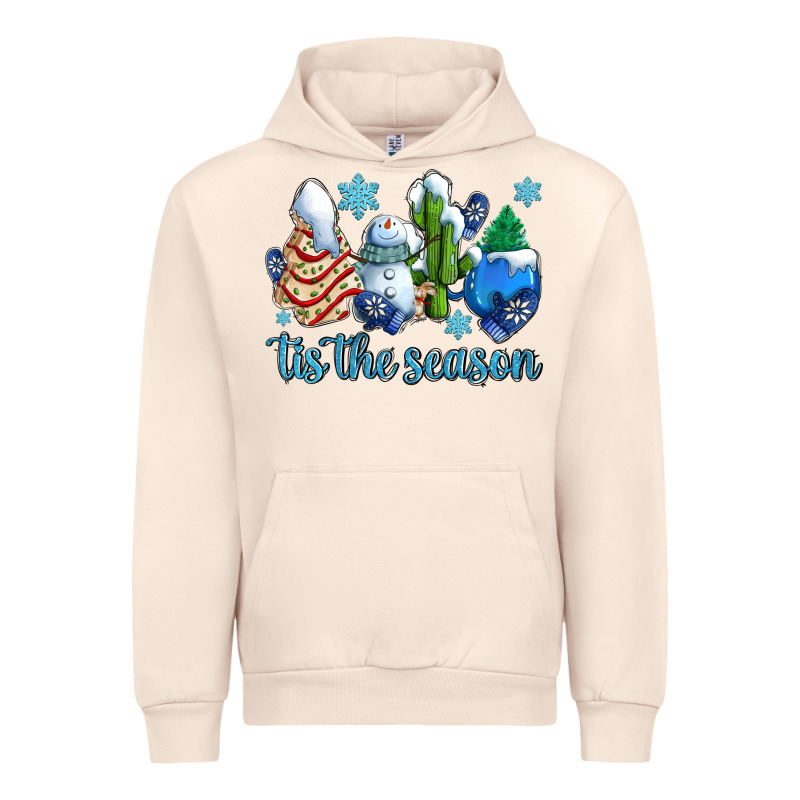 Tis The Season Christmas Tree  Cake Winter And Snowman Urban Hoodie by AdoDesignShop | Teevron