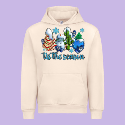Tis The Season Christmas Tree  Cake Winter And Snowman Urban Hoodie Designed By Adodesignshop