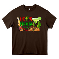 Chocolate Brown let's fiesta taco and beer Heavy Core Tee - BarkalooDesign