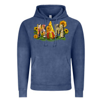 Vintage Denim Mom gnome sunflower Vintage Hoodie - CowGirlArtShop