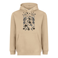 Mushroom halloween dancing skeletons Heavyweight Hoodie - BarkalooDesign