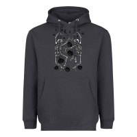 Smoke halloween dancing skeletons Heavyweight Hoodie - BarkalooDesign
