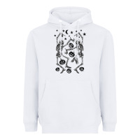 White halloween dancing skeletons Heavyweight Hoodie - BarkalooDesign