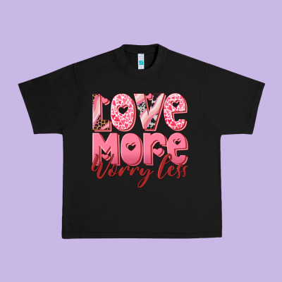 Love More Worry Less Urban Heavy Tee Designed By Ranaportraitstore
