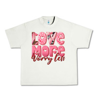 Pistachio love more worry less Urban Heavy Tee - RanaPortraitStore