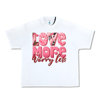 White love more worry less Urban Heavy Tee - RanaPortraitStore