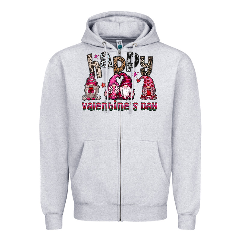 Happyvalentinesday Zipper Hoodie by SublimationCraftShop | Teevron