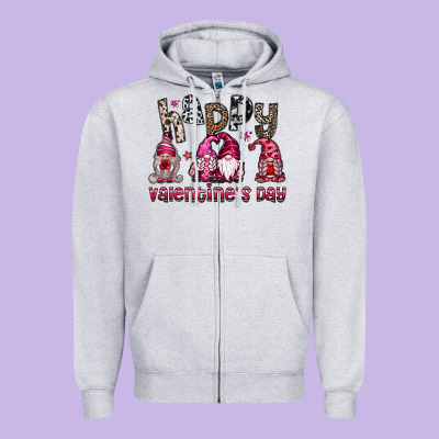 Happyvalentinesday Zipper Hoodie Designed By Sublimationcraftshop