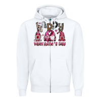 White happyvalentinesday Zipper Hoodie - SublimationCraftShop