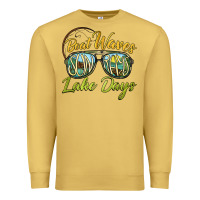 Antique Gold boat waves sun rays lake days Premium Sweatshirt - BarkalooDesign