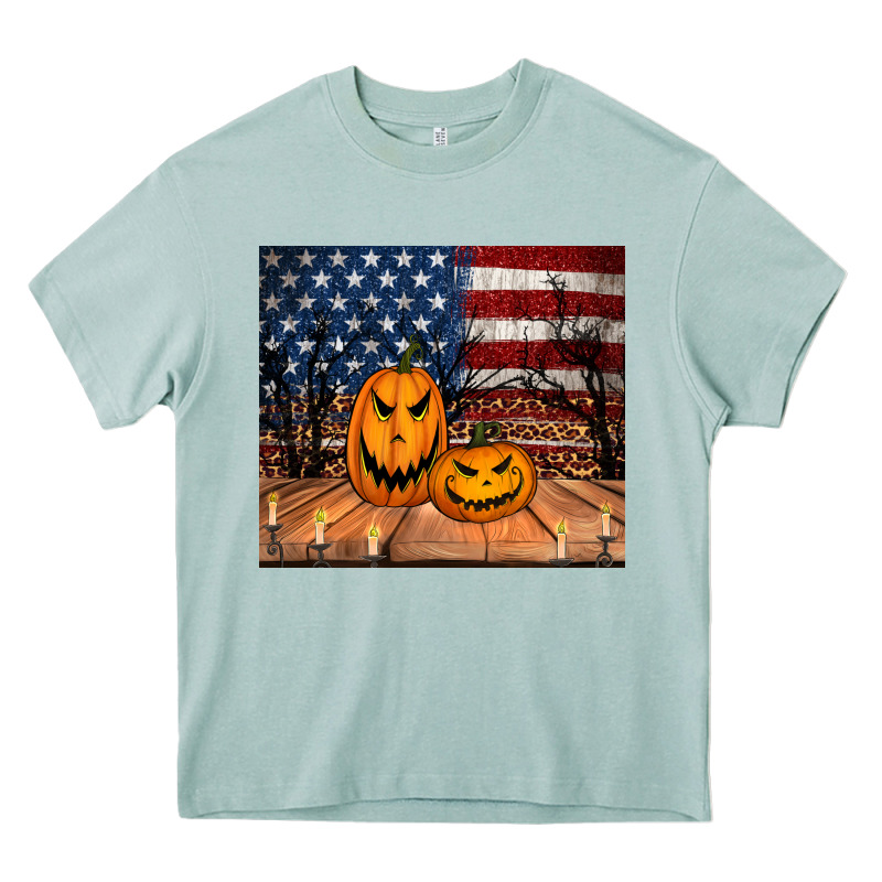 Halloween American Flag Tumbler Heavy Core Tee by Jasminsmagicworld | Teevron