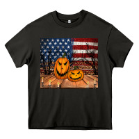 Asphalt halloween american flag tumbler Heavy Core Tee - Jasminsmagicworld