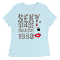 Baby Blue Sexy Since March 1980 Ladies Tee - Bettercallsaul