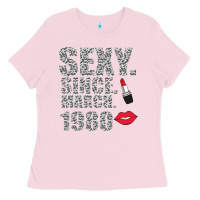 Bubblegum Pink Sexy Since March 1980 Ladies Tee - Bettercallsaul