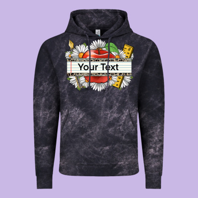 Floral Teacher Custom Name Vintage Hoodie Designed By Cowgirlartshop