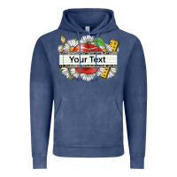 Vintage Denim floral teacher custom name Vintage Hoodie - CowGirlArtShop