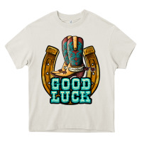Cream good luck Heavy Core Tee - JahusDesignShop