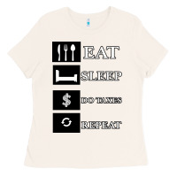 Bone Tax Day Eat Sleep Do Taxes Repeat Gift Ladies Tee - Bettercallsaul