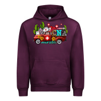 Mauve Wine cna nurse truck with cactus and sunflowers Urban Hoodie - AdoDesignShop