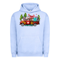 Pigment Grape Ice cna nurse truck with cactus and sunflowers Urban Hoodie - AdoDesignShop