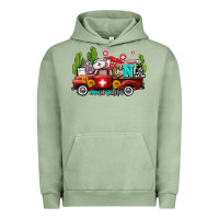 Pigment Oil Green cna nurse truck with cactus and sunflowers Urban Hoodie - AdoDesignShop