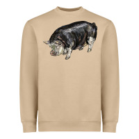 Mushroom poland china pig Heavyweight Sweatshirt - LillyAllenDesigns