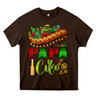 Chocolate Brown papa cito sombrero Heavy Core Tee - BarkalooDesign