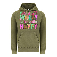 Vintage Olive Don't worry be happy Easter Day Vintage Hoodie - HowdyJamesFarm