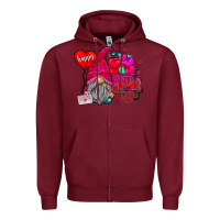 Burgundy happy valentines day Zipper Hoodie - SublimationCraftShop