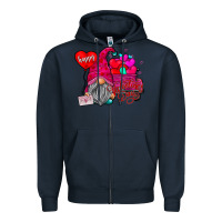 Navy happy valentines day Zipper Hoodie - SublimationCraftShop