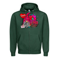 Sports Green happy valentines day Zipper Hoodie - SublimationCraftShop