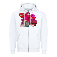 White happy valentines day Zipper Hoodie - SublimationCraftShop