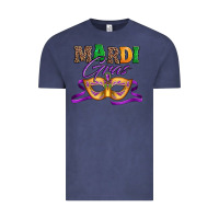Vintage Denim happy mardi gras carnival mask Vintage Tee - Jasminsmagicworld