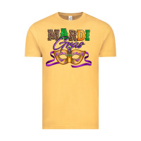 Vintage Mustard happy mardi gras carnival mask Vintage Tee - Jasminsmagicworld