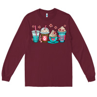Burgundy mom fuel coffee cups Long Sleeve Tee - OliviaCreatesArt