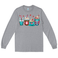 Heather Grey mom fuel coffee cups Long Sleeve Tee - OliviaCreatesArt