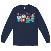 Navy mom fuel coffee cups Long Sleeve Tee - OliviaCreatesArt