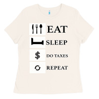 Bone Tax Day Eat Sleep Do Taxes Repeat Gift Ladies Tee - Bettercallsaul