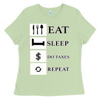 Matcha Tax Day Eat Sleep Do Taxes Repeat Gift Ladies Tee - Bettercallsaul