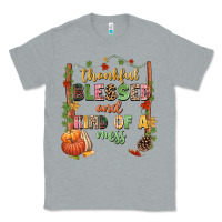 Heather Grey Thankful blessed and kind of a mess Classic Tee - NancyCooperArtShop