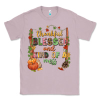 Lilac Thankful blessed and kind of a mess Classic Tee - NancyCooperArtShop