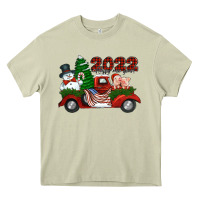 Mossy happy new year 2022 christmas truck with american flag Heavy Core Tee - Jasminsmagicworld