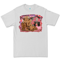 Dove Grey Valentine's day mama cow and baby cows Premium Tee - RanaPortraitStore