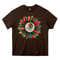 Chocolate Brown mexican sunflower Heavy Core Tee - Jasminsmagicworld