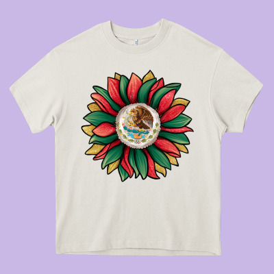 Mexican Sunflower Heavy Core Tee Designed By Jasminsmagicworld
