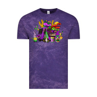 Cloud Purple mardi gras gnome truck Vintage Tee - CowGirlArtShop