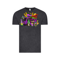 Vintage Black mardi gras gnome truck Vintage Tee - CowGirlArtShop