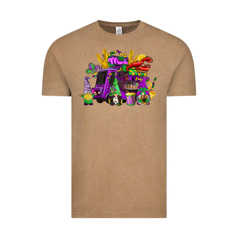 Mardi Gras Gnome Truck Vintage Tee by CowGirlArtShop | Teevron