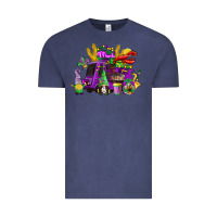 Vintage Denim mardi gras gnome truck Vintage Tee - CowGirlArtShop